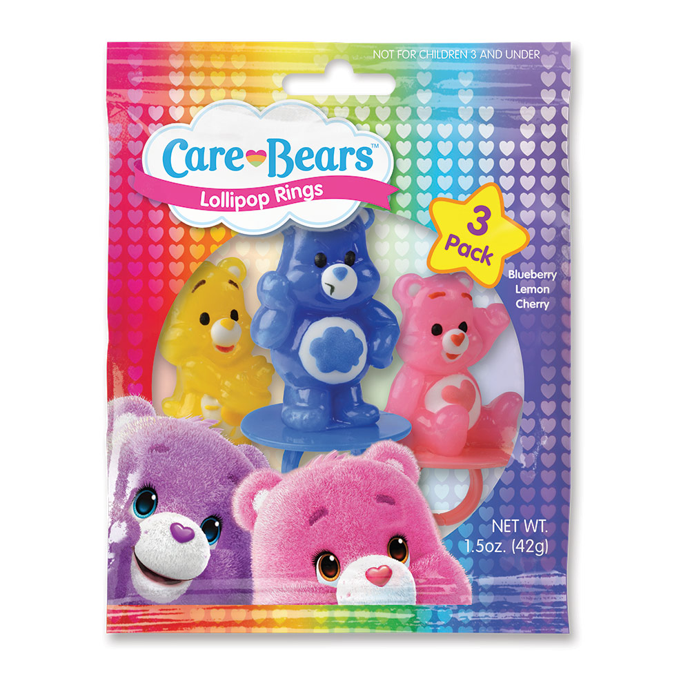 3pk Care Bears Lollipop Rings 