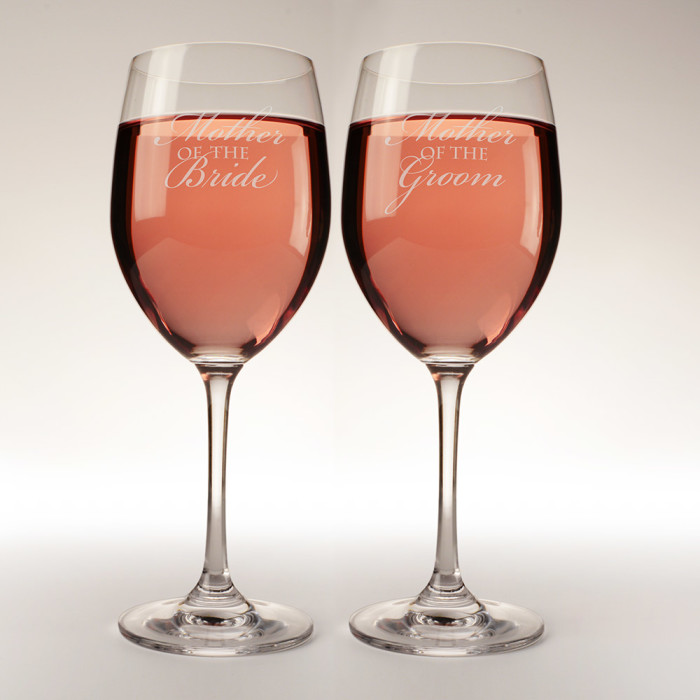 16 oz. Mothers of the Bride & Groom Wine Glasses Set